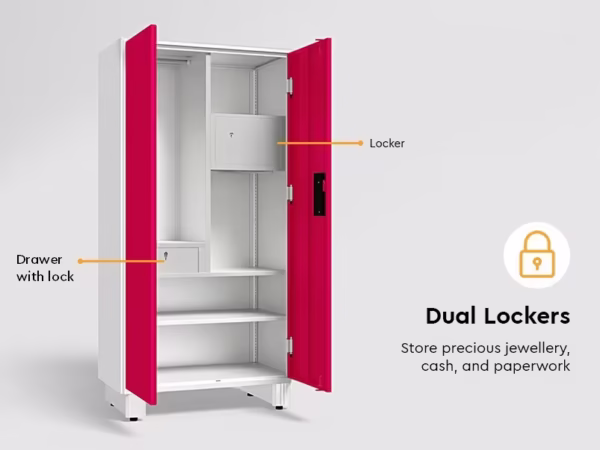 Godrej Wardrobe H1 Led, Tex Deep Pink